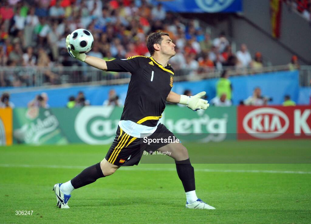 22 June 2008; Iker Casillas, Spain. UEFA EURO 2008TM, Quarter-Final, Spain v Italy, Ernst Happel Stadion, Vienna, Austria. Picture credit; Pat Murphy / SPORTSFILE