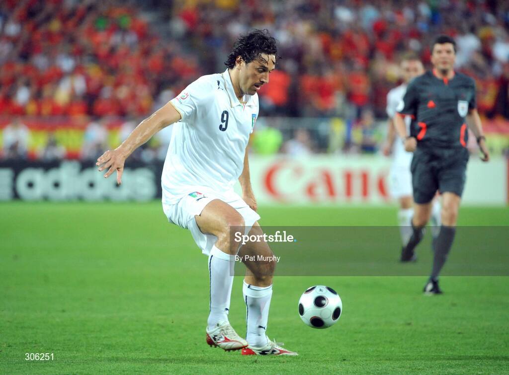 22 June 2008; Luca Toni, Italy. UEFA EURO 2008TM, Quarter-Final, Spain v Italy, Ernst Happel Stadion, Vienna, Austria. Picture credit; Pat Murphy / SPORTSFILE