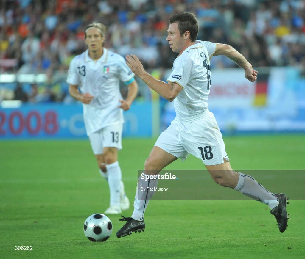 22 June 2008; Antonio Cassano, Italy. UEFA EURO 2008TM, Quarter-Final, Spain v Italy, Ernst Happel Stadion, Vienna, Austria. Picture credit; Pat Murphy / SPORTSFILE