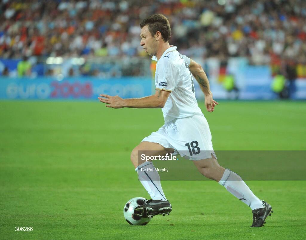 22 June 2008; Antonio Cassano, Italy. UEFA EURO 2008TM, Quarter-Final, Spain v Italy, Ernst Happel Stadion, Vienna, Austria. Picture credit; Pat Murphy / SPORTSFILE