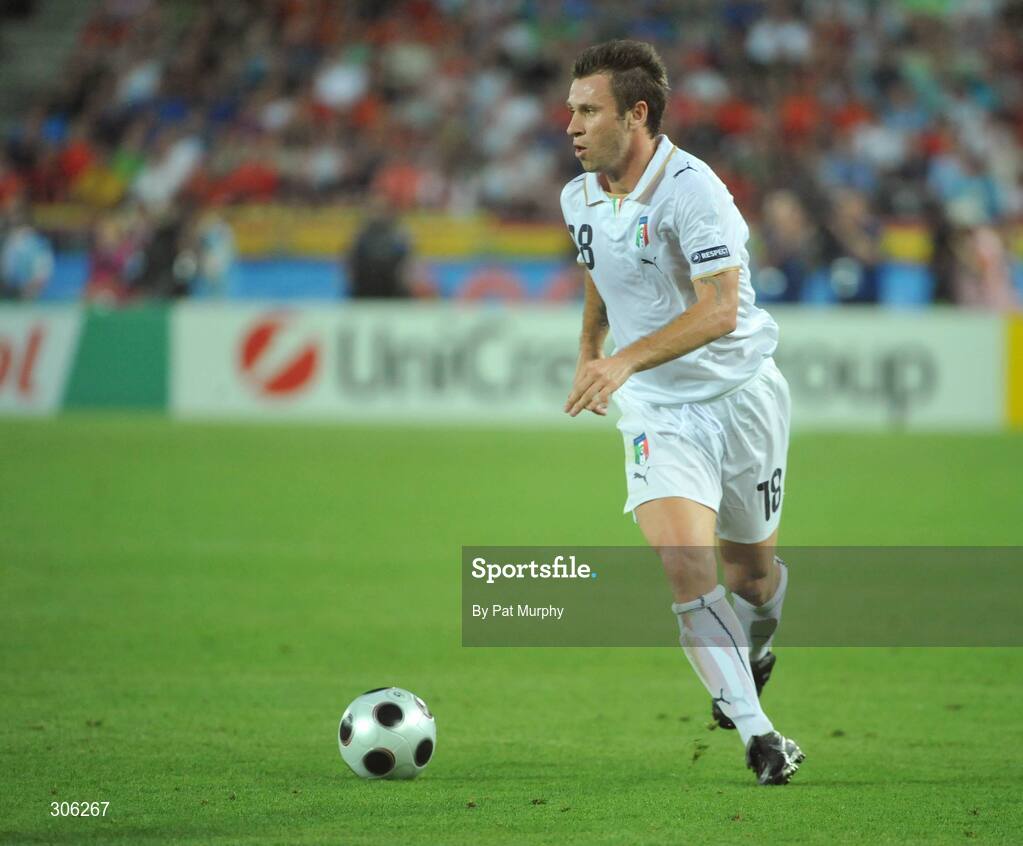 22 June 2008; Antonio Cassano, Italy. UEFA EURO 2008TM, Quarter-Final, Spain v Italy, Ernst Happel Stadion, Vienna, Austria. Picture credit; Pat Murphy / SPORTSFILE