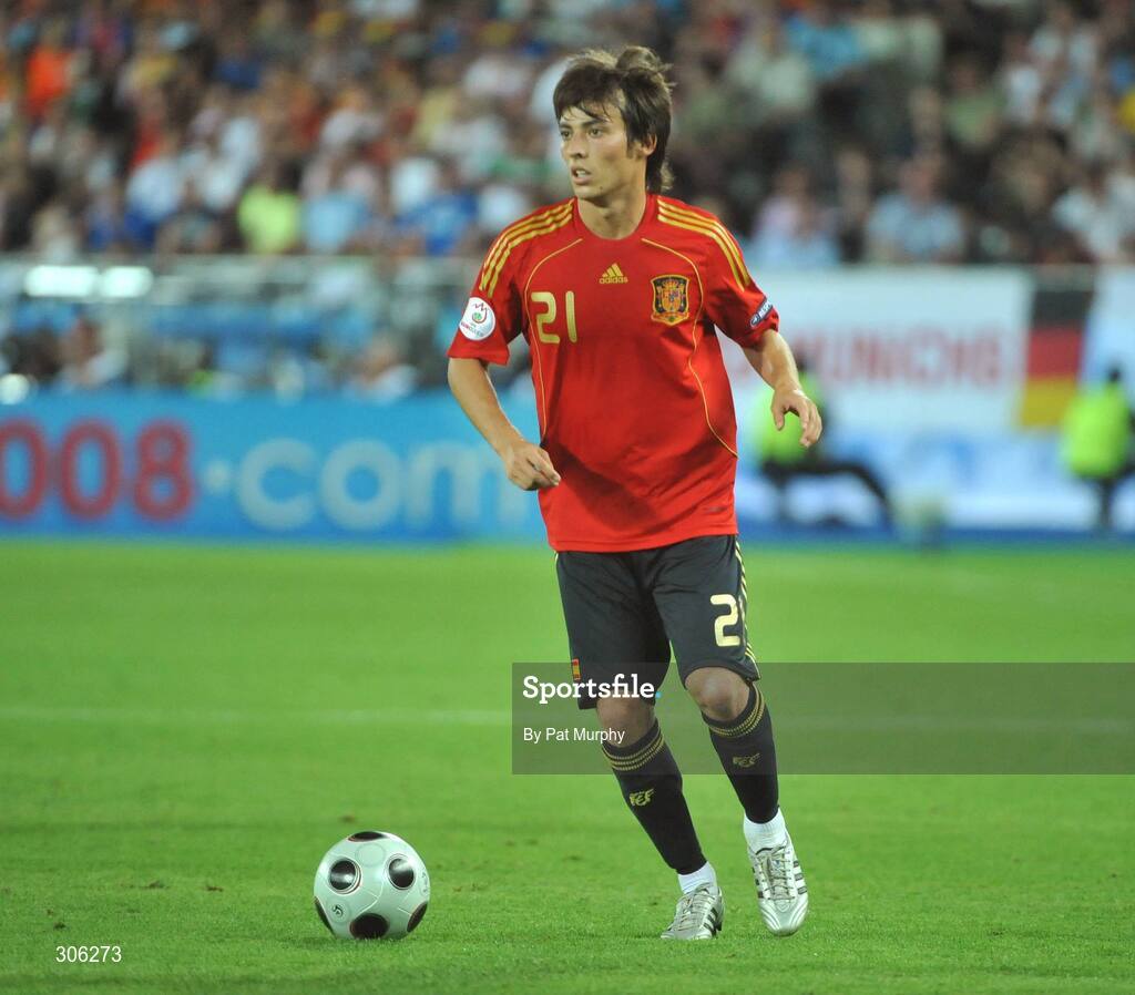 22 June 2008; David Silva, Spain. UEFA EURO 2008TM, Quarter-Final, Spain v Italy, Ernst Happel Stadion, Vienna, Austria. Picture credit; Pat Murphy / SPORTSFILE
