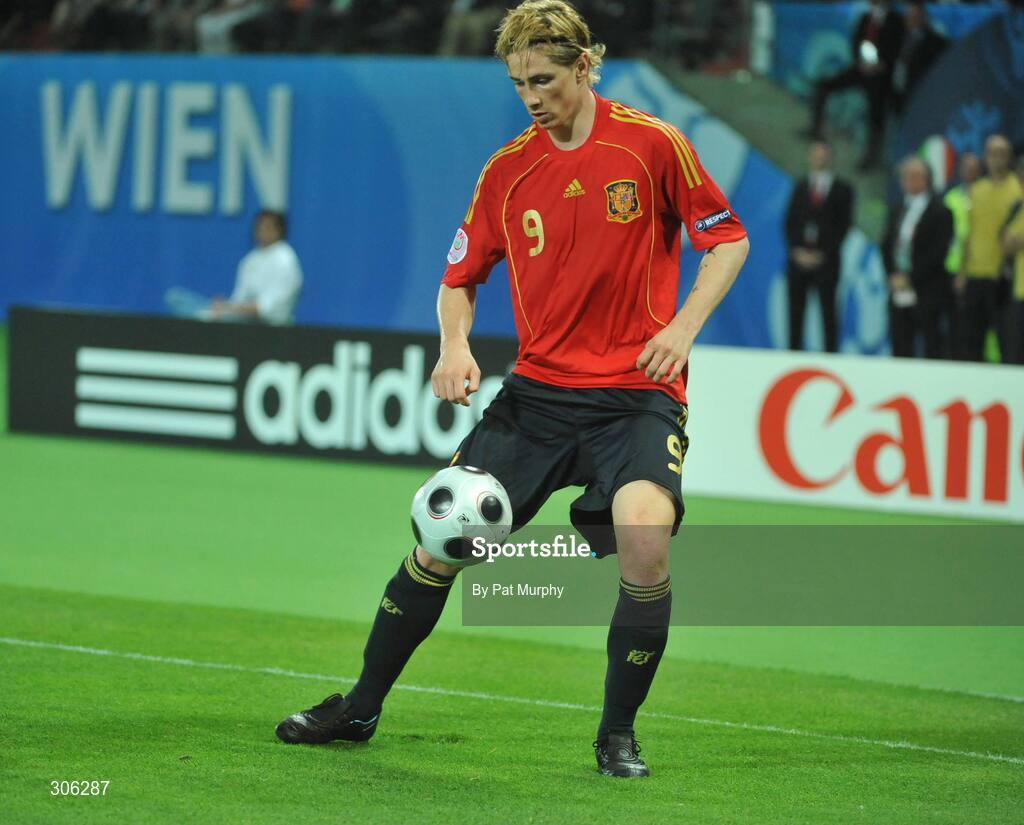 22 June 2008; Fernando Torres, Spain. UEFA EURO 2008TM, Quarter-Final, Spain v Italy, Ernst Happel Stadion, Vienna, Austria. Picture credit; Pat Murphy / SPORTSFILE