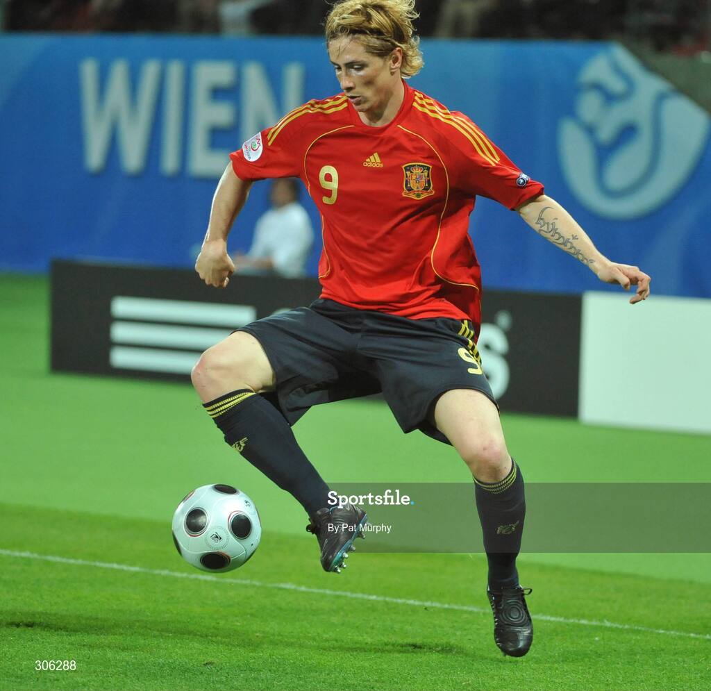 22 June 2008; Fernando Torres, Spain. UEFA EURO 2008TM, Quarter-Final, Spain v Italy, Ernst Happel Stadion, Vienna, Austria. Picture credit; Pat Murphy / SPORTSFILE
