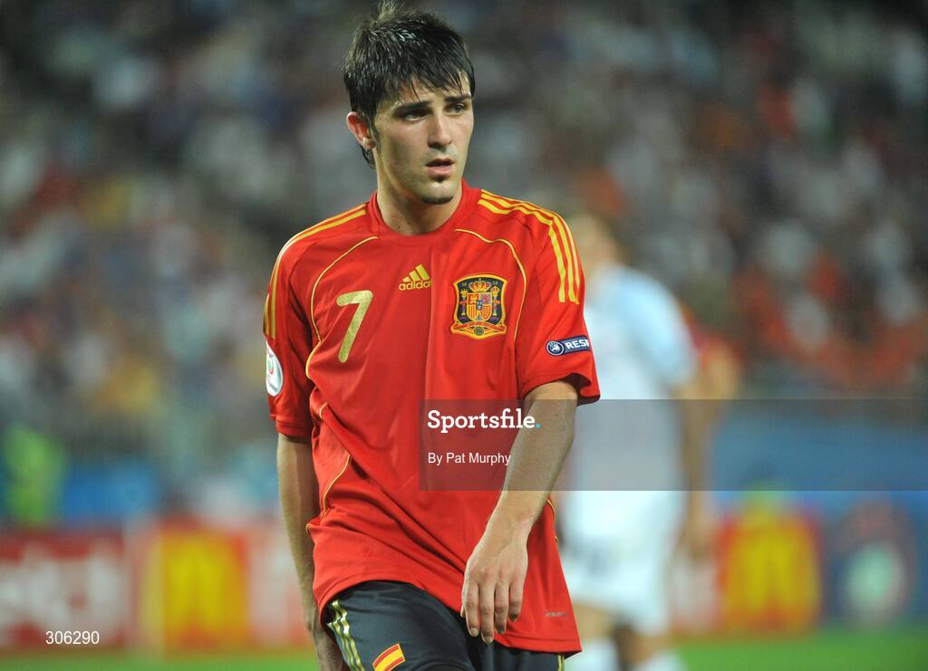 22 June 2008; David Villa, Spain. UEFA EURO 2008TM, Quarter-Final, Spain v Italy, Ernst Happel Stadion, Vienna, Austria. Picture credit; Pat Murphy / SPORTSFILE