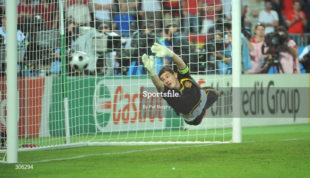 22 June 2008; Iker Casillas, Spain. UEFA EURO 2008TM, Quarter-Final, Spain v Italy, Ernst Happel Stadion, Vienna, Austria. Picture credit; Pat Murphy / SPORTSFILE