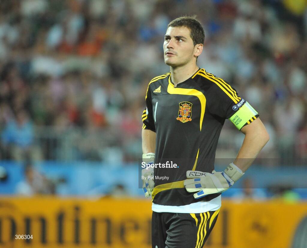 22 June 2008; Iker Casillas, Spain. UEFA EURO 2008TM, Quarter-Final, Spain v Italy, Ernst Happel Stadion, Vienna, Austria. Picture credit; Pat Murphy / SPORTSFILE