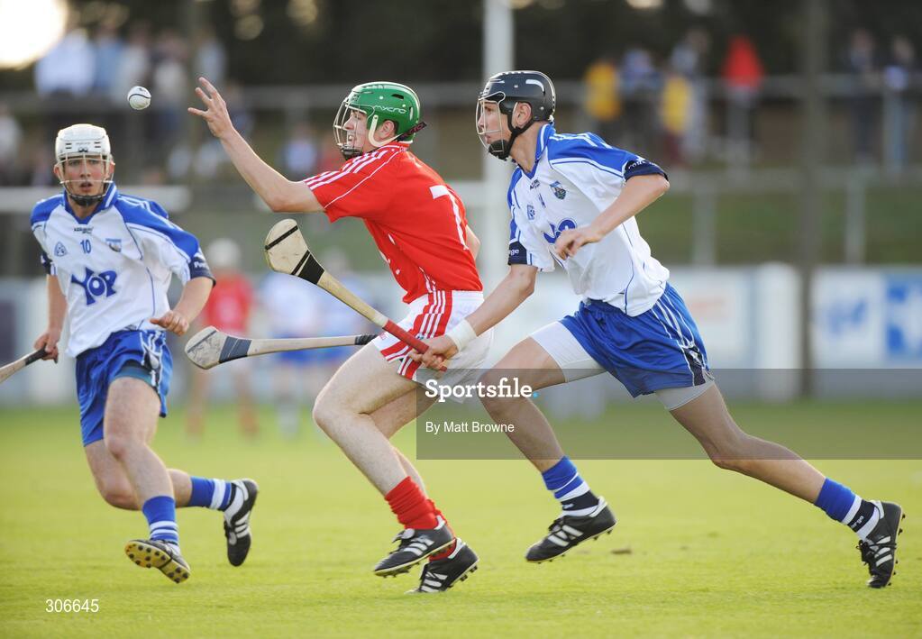 25 June 2008; William Egan, Cork, in action against Maurice Shanahan, Waterford. ESB Munster Minor Hurling Championship semi-final, Waterford v Cork, Walsh Park, Co. Waterford. Picture credit: Matt Browne / SPORTSFILE