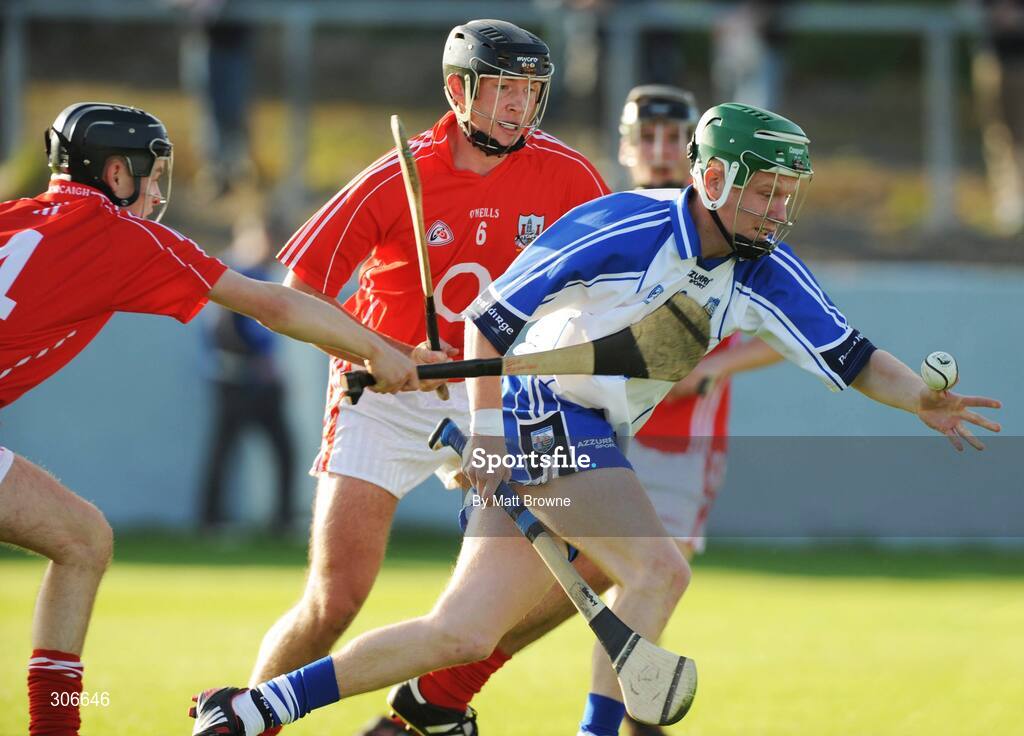 25 June 2008; Adam Brophy, Waterford, in action against Eoin Moynihan, 4, and Padraig O'Shea, 6, Cork. ESB Munster Minor Hurling Championship semi-final, Waterford v Cork, Walsh Park, Co. Waterford. Picture credit: Matt Browne / SPORTSFILE