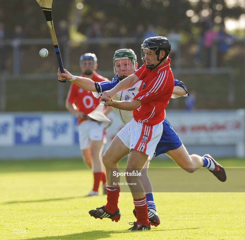 25 June 2008; Eoin Moynihan, Cork, in action against Adam Brophy, Waterford. ESB Munster Minor Hurling Championship semi-final, Waterford v Cork, Walsh Park, Co. Waterford. Picture credit: Matt Browne / SPORTSFILE