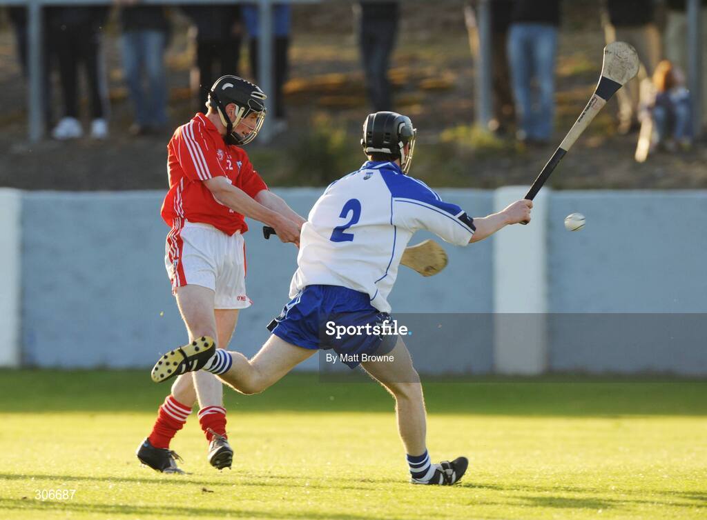 25 June 2008; Jamie Coughlan, Cork, scores the second goal despite the tackle of Waterford's Shane Kearney. ESB Munster Minor Hurling Championship semi-final, Waterford v Cork, Walsh Park, Co. Waterford. Picture credit: Matt Browne / SPORTSFILE