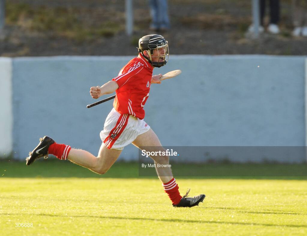 25 June 2008; Jamie Coughlan celebrates scoring the second Cork goal. ESB Munster Minor Hurling Championship semi-final, Waterford v Cork, Walsh Park, Co. Waterford. Picture credit: Matt Browne / SPORTSFILE
