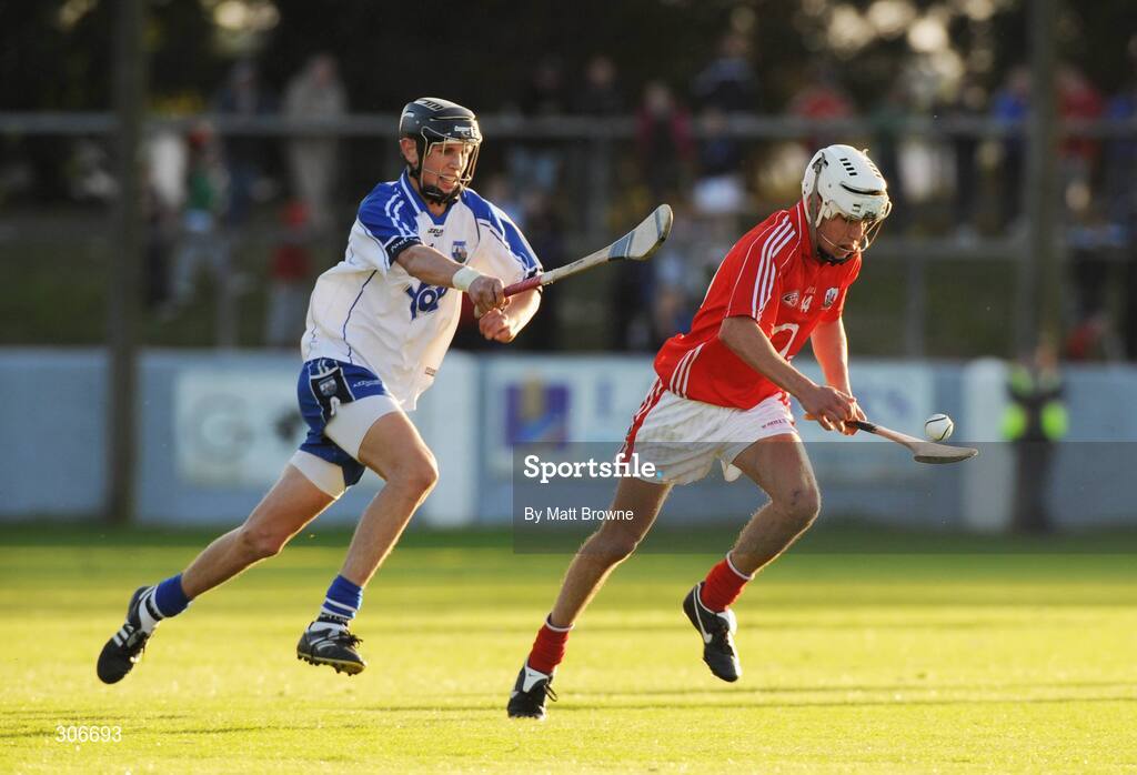 25 June 2008; Simon O'Brien, Cork, goes past the tackle of Maurice Shanahan, Waterford. ESB Munster Minor Hurling Championship semi-final, Waterford v Cork, Walsh Park, Co. Waterford. Picture credit: Matt Browne / SPORTSFILE