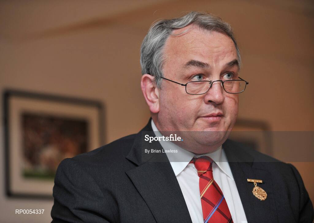 24 June 2008; The GAA and the Department of Foreign Affairs launched their joint community outreach initiative on Emigrant Heritage and Sport at Croke Park. The project involves the joint funding of a number of full-time GAA Games Development Administrators in Britain and the US. At the launch is GAA President Nickey Brennan. Croke Park, Dublin. Picture credit: Brian Lawless / SPORTSFILE