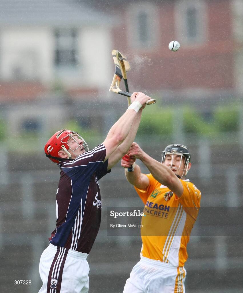28 June 2008; Joe Canning, Galway, in action against Cormac Donnelly, Antrim. All-Ireland Senior Championship Qualifier, Round 1, Antrim v Galway, Casement Park, Belfast, Co. Antrim. Picture credit: Oliver McVeigh / SPORTSFILE