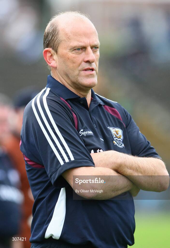 28 June 2008; Galway manager, Ger Loughnane, on the sideline. All-Ireland Senior Championship Qualifier, Round 1, Antrim v Galway, Casement Park, Belfast, Co. Antrim. Picture credit: Oliver McVeigh / SPORTSFILE