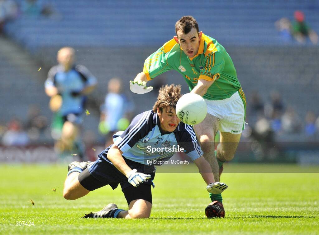 29 June 2008; Ger McCullagh, Meath, in action against Niall Brogan, Dublin. Leinster Junior Football Championship Final, Dublin v Meath, Croke Park, Dublin. Picture credit: Stephen McCarthy / SPORTSFILE