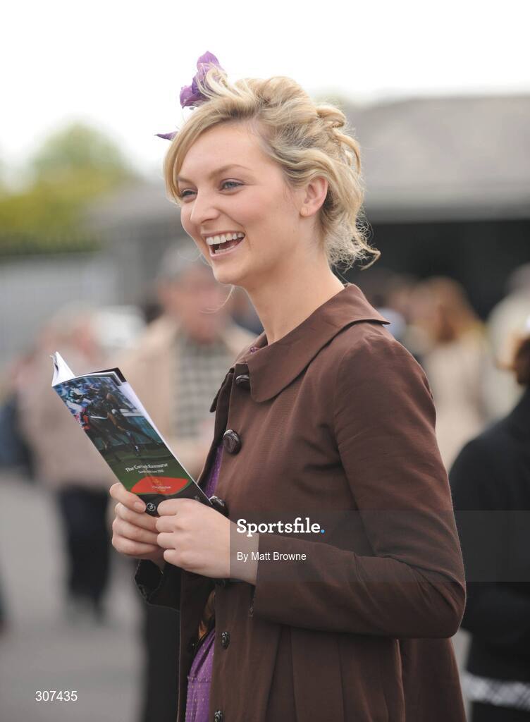 29 June 2008; Aoife Smullen from Two Mile House, Co. Kildare, enjoying a day out at the racing. Curragh Racecourse, Co. Kildare. Picture credit: Matt Browne / SPORTSFILE