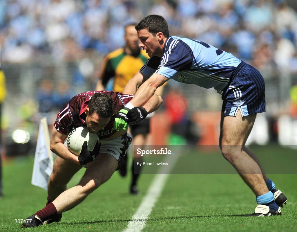 27 June 2008; Fergal Wilson, Westmeath, in action against Colin Moran, Dublin. GAA Football Leinster Senior Championship Semi-Final, Dublin v Westmeath, Croke Park, Dublin. Picture credit: Brian Lawless / SPORTSFILE