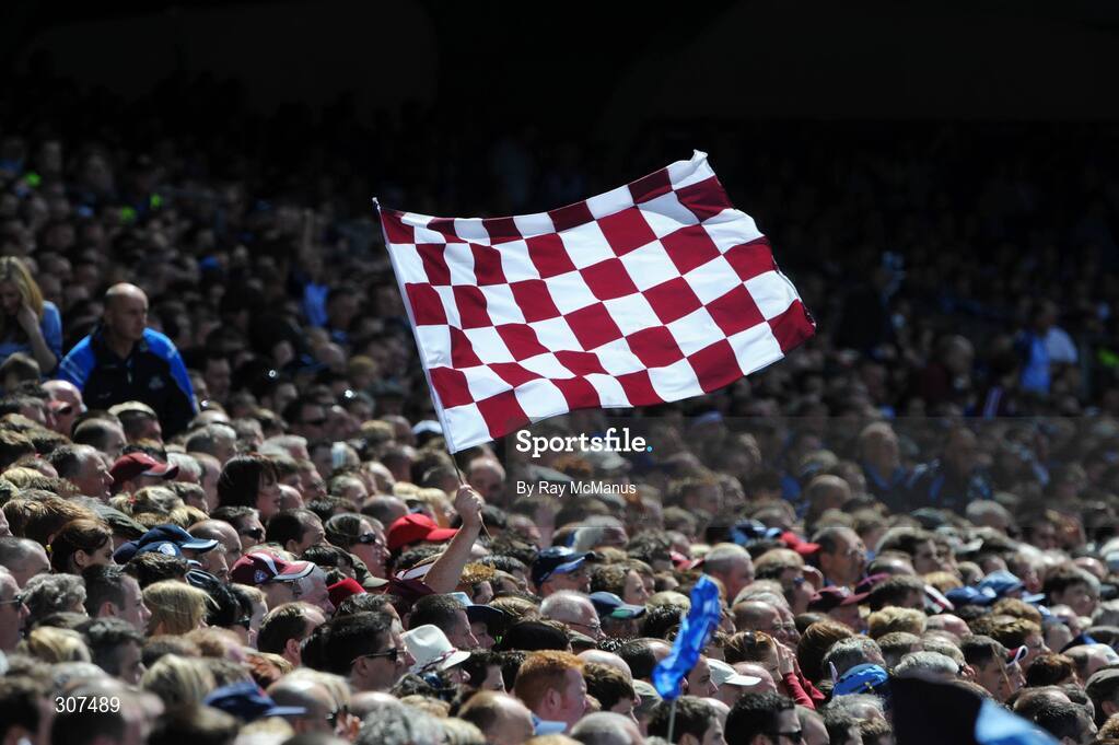 29 June 2008; A  Westmeath flag flutters in the Cusack Stand. GAA Football Leinster Senior Championship Semi-Final, Dublin v Westmeath, Croke Park, Dublin. Picture credit: Ray McManus / SPORTSFILE