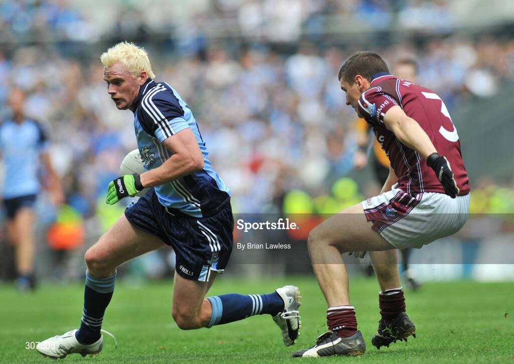 29 June 2008; Mark Vaughan, Dublin, in action against Kieran Gavin, Westmeath. GAA Football Leinster Senior Championship Semi-Final, Dublin v Westmeath, Croke Park, Dublin. Picture credit: Brian Lawless / SPORTSFILE