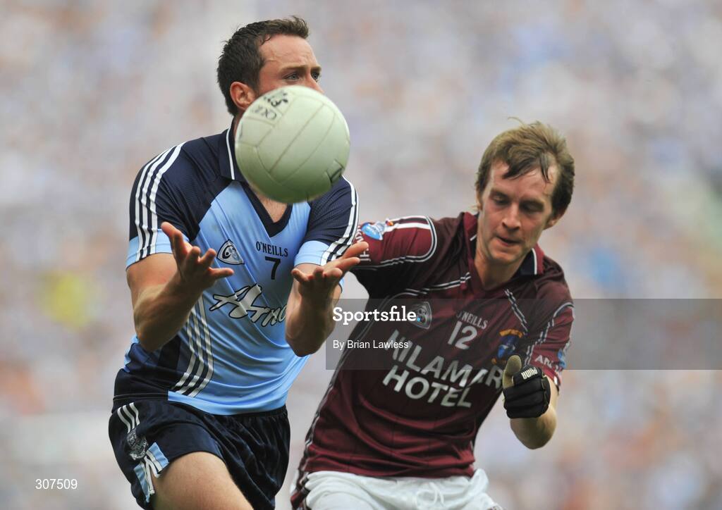 29 June 2008; Barry Cahill, Dublin, in action against Doran Harte, Westmeath. GAA Football Leinster Senior Championship Semi-Final, Dublin v Westmeath, Croke Park, Dublin. Picture credit: Brian Lawless / SPORTSFILE