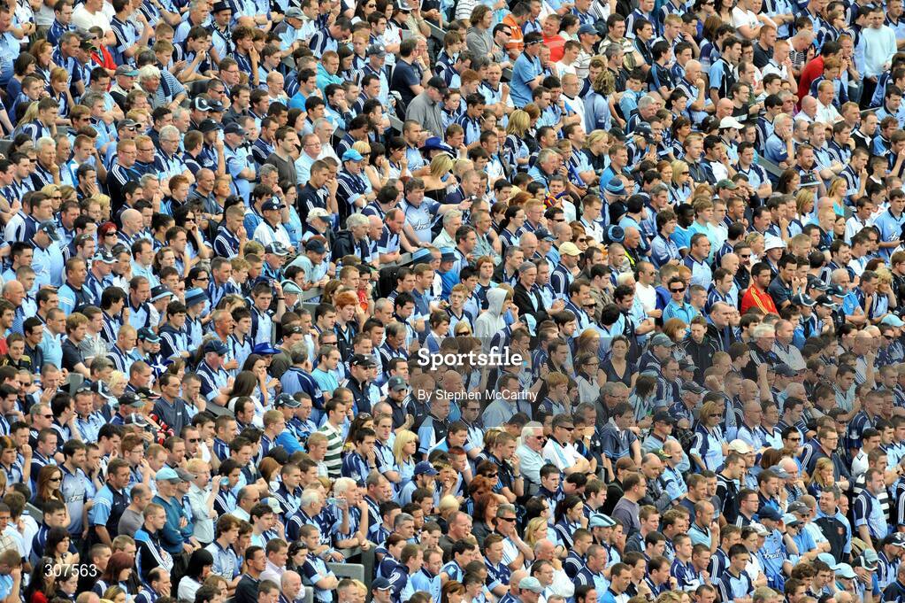 29 June 2008; Dublin fans on Hill 16 watch on during the game. GAA Football Leinster Senior Championship Semi-Final, Dublin v Westmeath, Croke Park, Dublin. Picture credit: Stephen McCarthy / SPORTSFILE