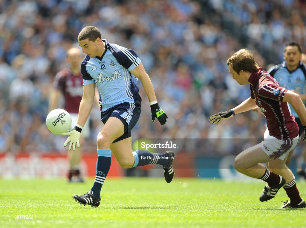 29 June 2008; Bernard Brogan, Dublin, in action against Doran Harte, Westmeath. GAA Football Leinster Senior Championship Semi-Final, Dublin v Westmeath, Croke Park, Dublin. Picture credit: Ray McManus / SPORTSFILE