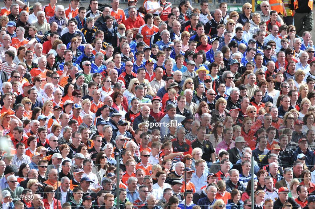 29 June 2008; A general view of the crowd. GAA Football Ulster Senior Championship Semi-Final, Down v Armagh, St Tighearnach's Park, Clones, Co. Monaghan. Picture credit: David Maher / SPORTSFILE