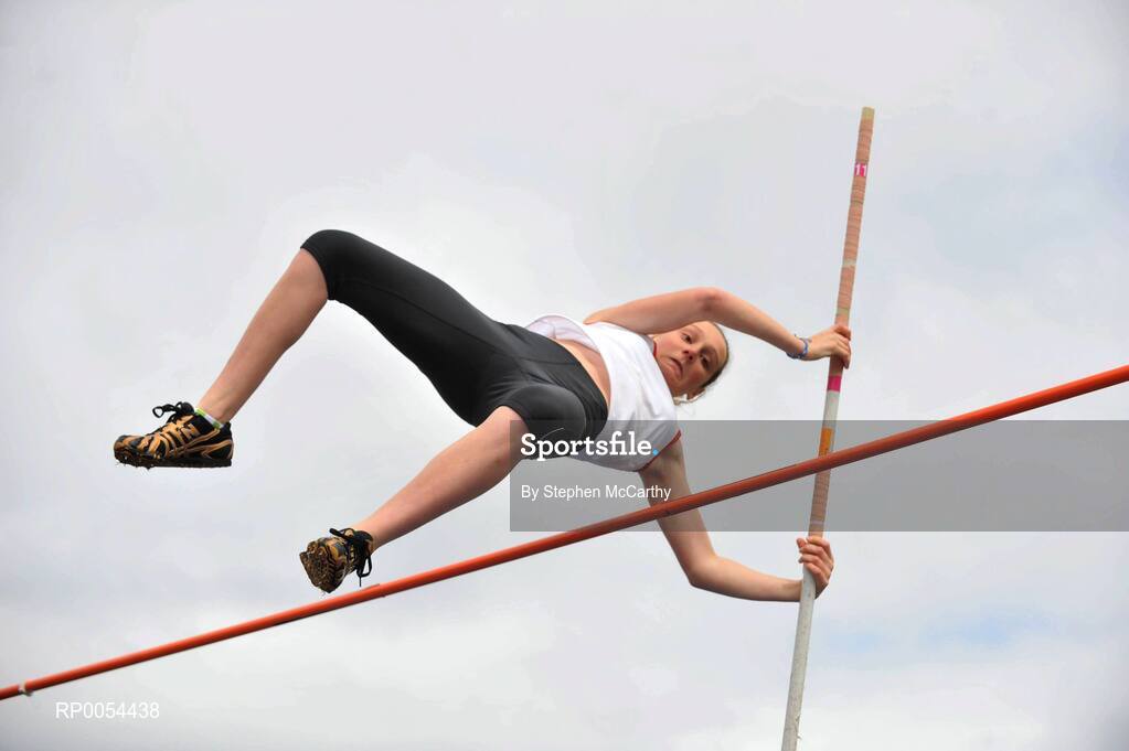 28 June 2008; Lucey Duggan, Belfast Royal Academy, Antrim, on her way to winning the Girls Pole Vault at the KitKat Tailteann inter provincial track & field final. Morton Stadium, Santry, Dublin. Picture credit: Stephen McCarthy / SPORTSFILE