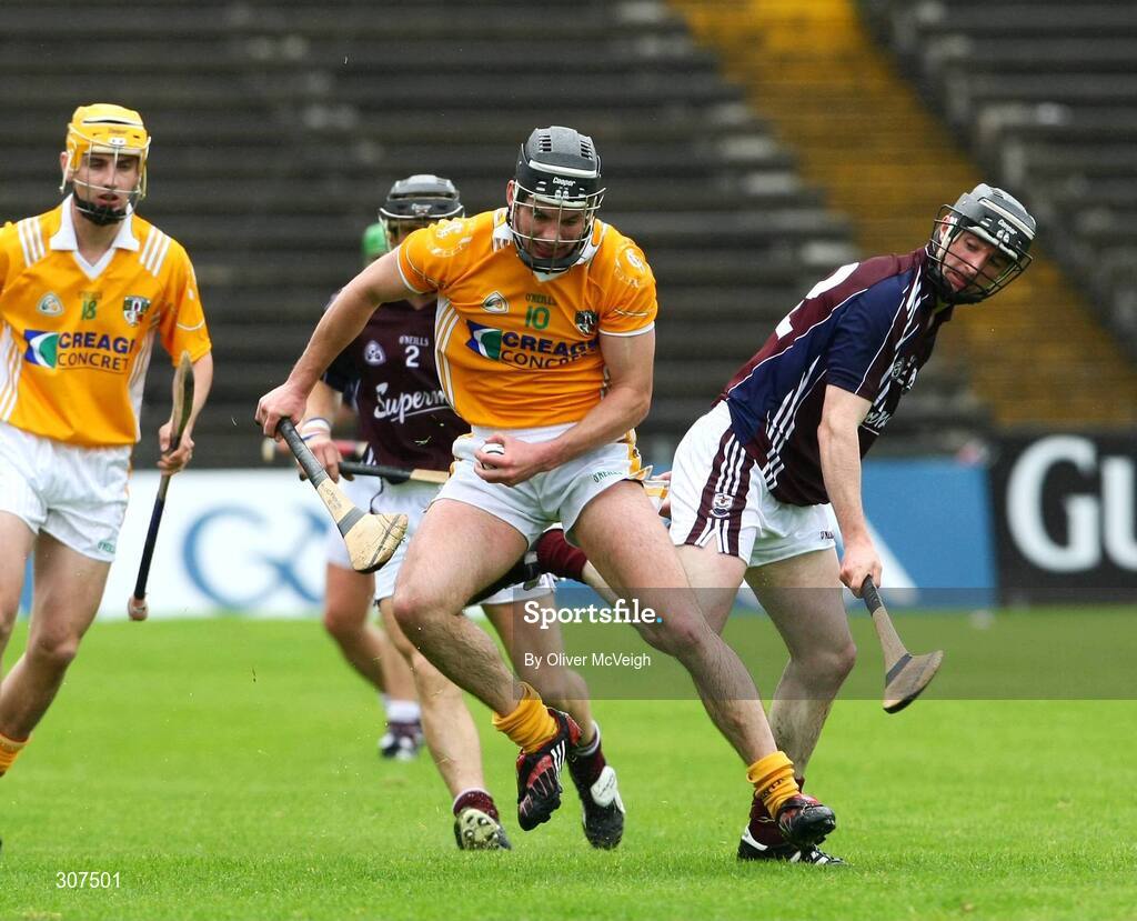 28 June 2008; Michael Herron, Antrim. All-Ireland Senior Championship Qualifier, Round 1, Antrim v Galway, Casement Park, Belfast, Co. Antrim. Picture credit: Oliver McVeigh / SPORTSFILE