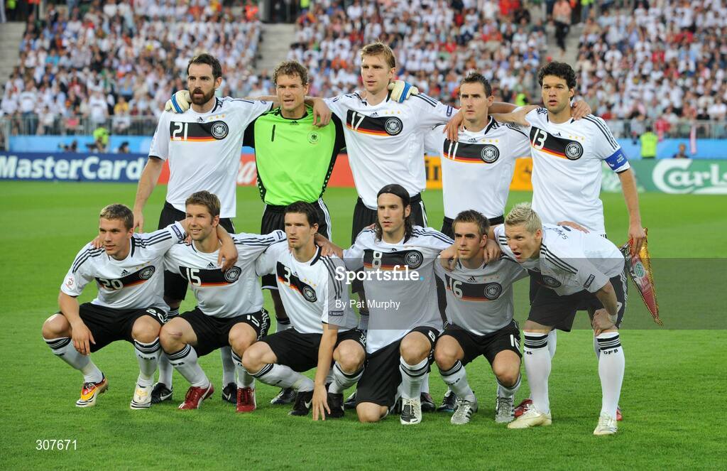 29 June 2008; The Germany team. UEFA EURO 2008TM, Final, Germany v Spain, Ernst Happel Stadion, Vienna, Austria. Picture credit; Pat Murphy / SPORTSFILE