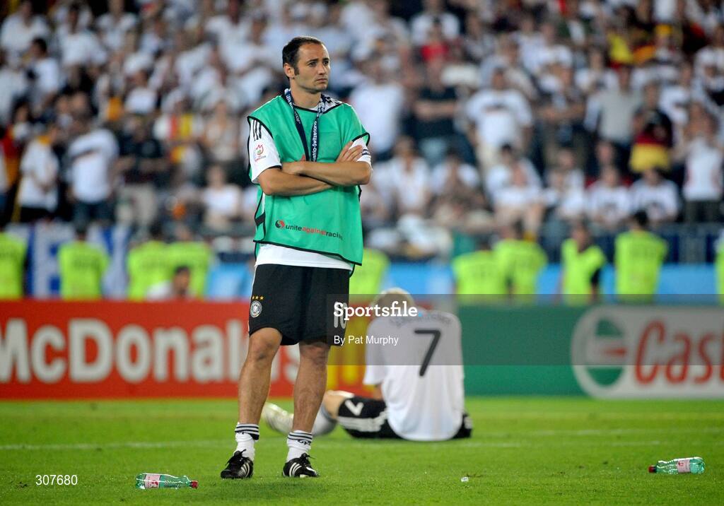 29 June 2008; Germany's Oliver Neuville shows his disappointment after the game. UEFA EURO 2008TM, Final, Germany v Spain, Ernst Happel Stadion, Vienna, Austria. Picture credit; Pat Murphy / SPORTSFILE