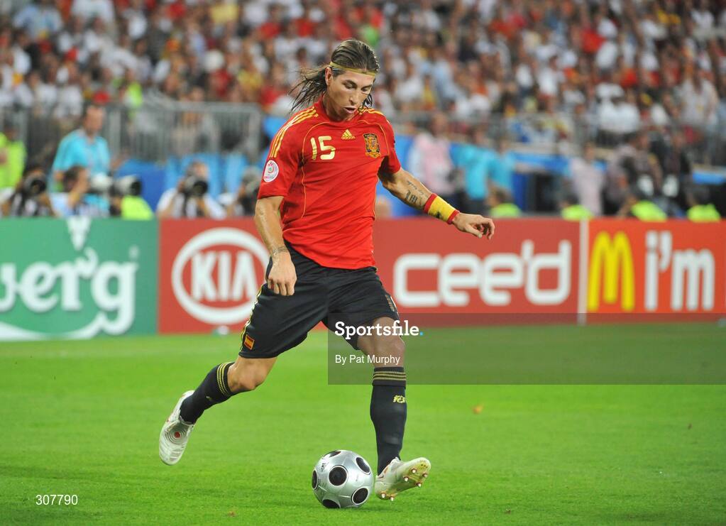 29 June 2008; Sergio Ramos, Spain. UEFA EURO 2008TM, Final, Germany v Spain, Ernst Happel Stadion, Vienna, Austria. Picture credit; Pat Murphy / SPORTSFILE