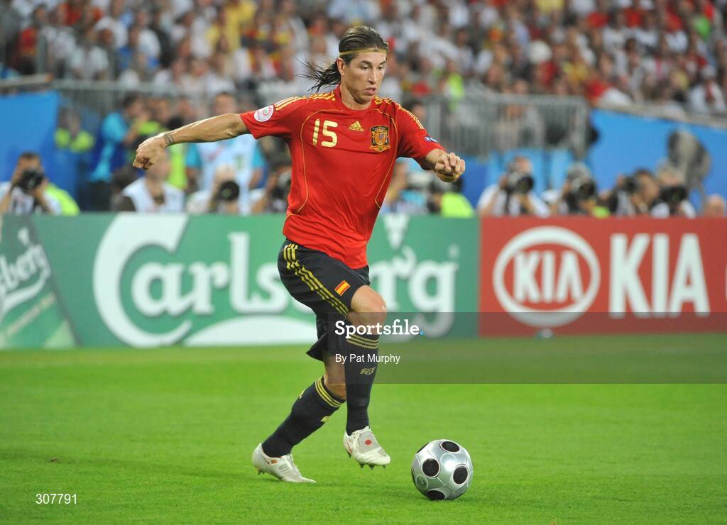 29 June 2008; Sergio Ramos, Spain. UEFA EURO 2008TM, Final, Germany v Spain, Ernst Happel Stadion, Vienna, Austria. Picture credit; Pat Murphy / SPORTSFILE