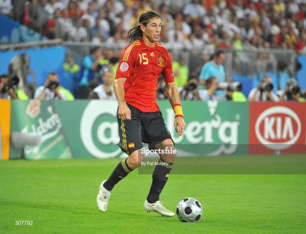 29 June 2008; Sergio Ramos, Spain. UEFA EURO 2008TM, Final, Germany v Spain, Ernst Happel Stadion, Vienna, Austria. Picture credit; Pat Murphy / SPORTSFILE