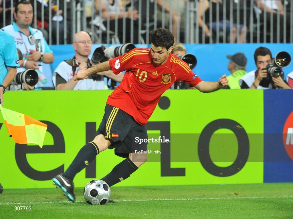 29 June 2008; Cesc Fabregas, Spain. UEFA EURO 2008TM, Final, Germany v Spain, Ernst Happel Stadion, Vienna, Austria. Picture credit; Pat Murphy / SPORTSFILE