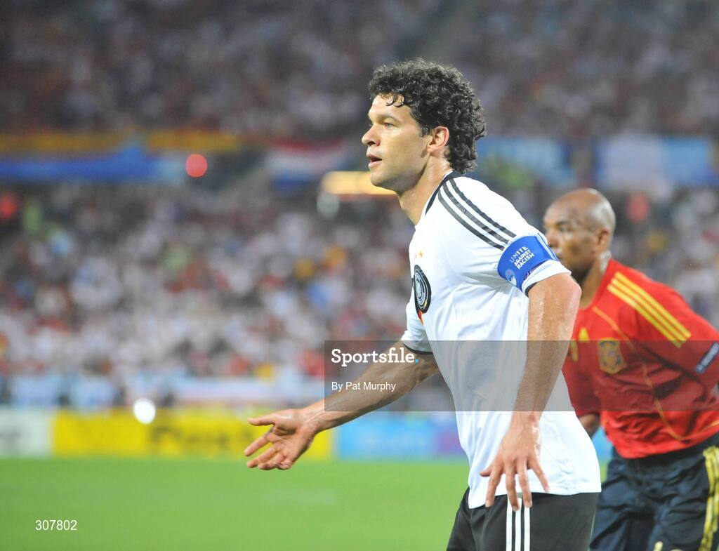 29 June 2008; Michael Ballack, Germany. UEFA EURO 2008TM, Final, Germany v Spain, Ernst Happel Stadion, Vienna, Austria. Picture credit; Pat Murphy / SPORTSFILE