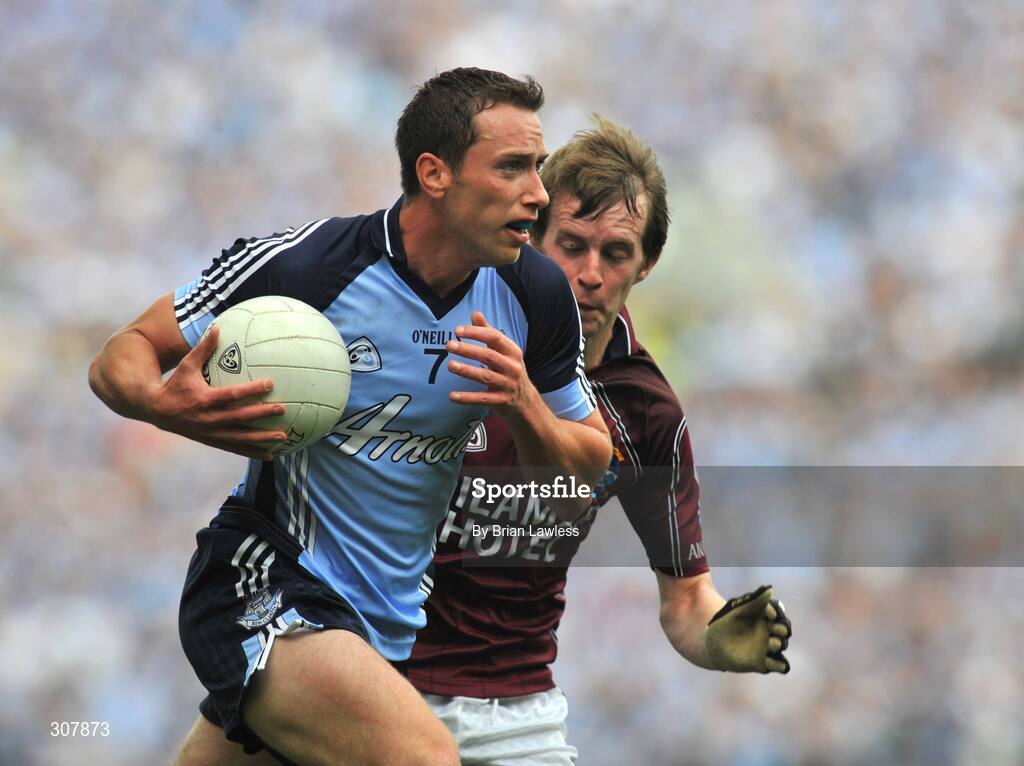 29 June 2008; Barry Cahill, Dublin, in action against Doran Harte, Westmeath. GAA Football Leinster Senior Championship Semi-Final, Dublin v Westmeath, Croke Park, Dublin. Picture credit: Brian Lawless / SPORTSFILE