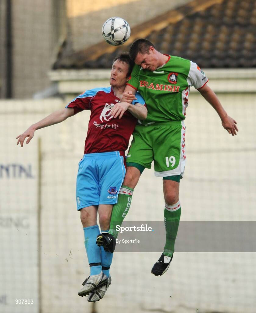 1 July 2008; Darren Murphy, Cork City, in action against Joe Kendrick, Drogheda United. eircom League Cup Quarter-Final, Drogheda United v Cork City, United Park, Drogheda, Co. Louth. Photo by Sportsfile