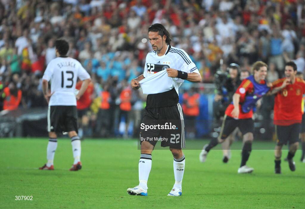 29 June 2008; Germany's Kevin Kuranyi after the final whistle. UEFA EURO 2008TM, Final, Germany v Spain, Ernst Happel Stadion, Vienna, Austria. Picture credit; Pat Murphy / SPORTSFILE