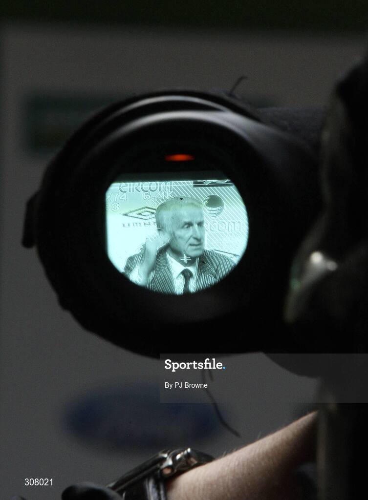 2 July 2008; Republic of Ireland senior international manager Giovanni Trapattoni speaking to the media at the press conference. Tower Hotel, Waterford.  Picture credit: Patrick Browne / SPORTSFILE