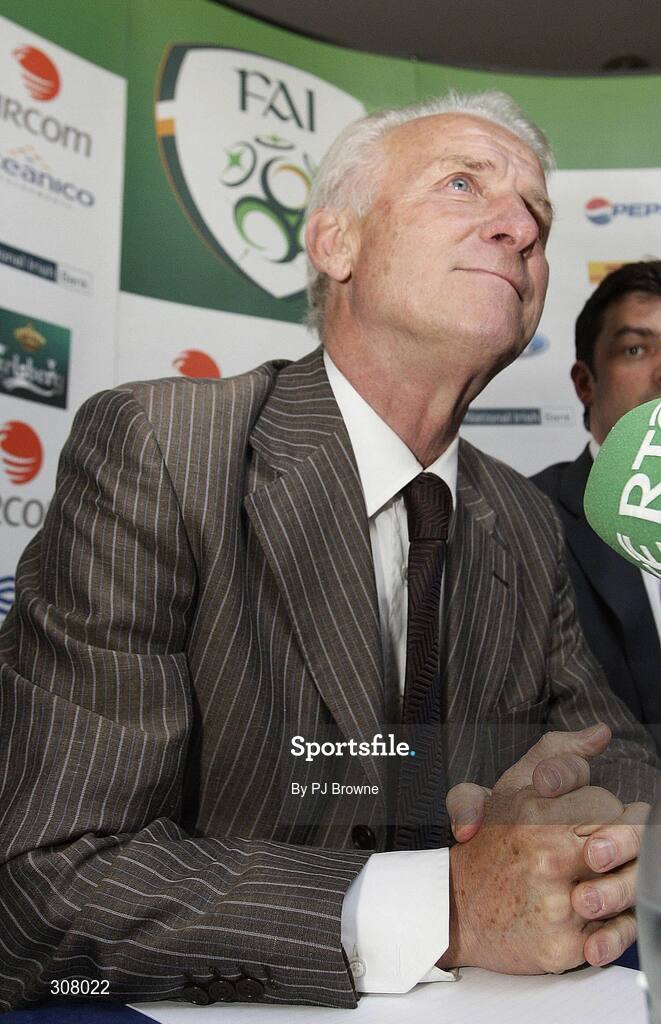 2 July 2008; Republic of Ireland senior international manager Giovanni Trapattoni speaking to the media at the press conference. Tower Hotel, Waterford.  Picture credit: Patrick Browne / SPORTSFILE