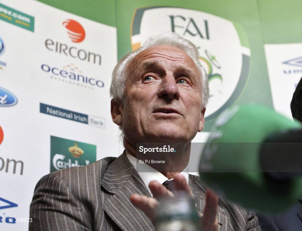 2 July 2008; Republic of Ireland senior international manager Giovanni Trapattoni speaking to the media at the press conference. Tower Hotel, Waterford.  Picture credit: Patrick Browne / SPORTSFILE