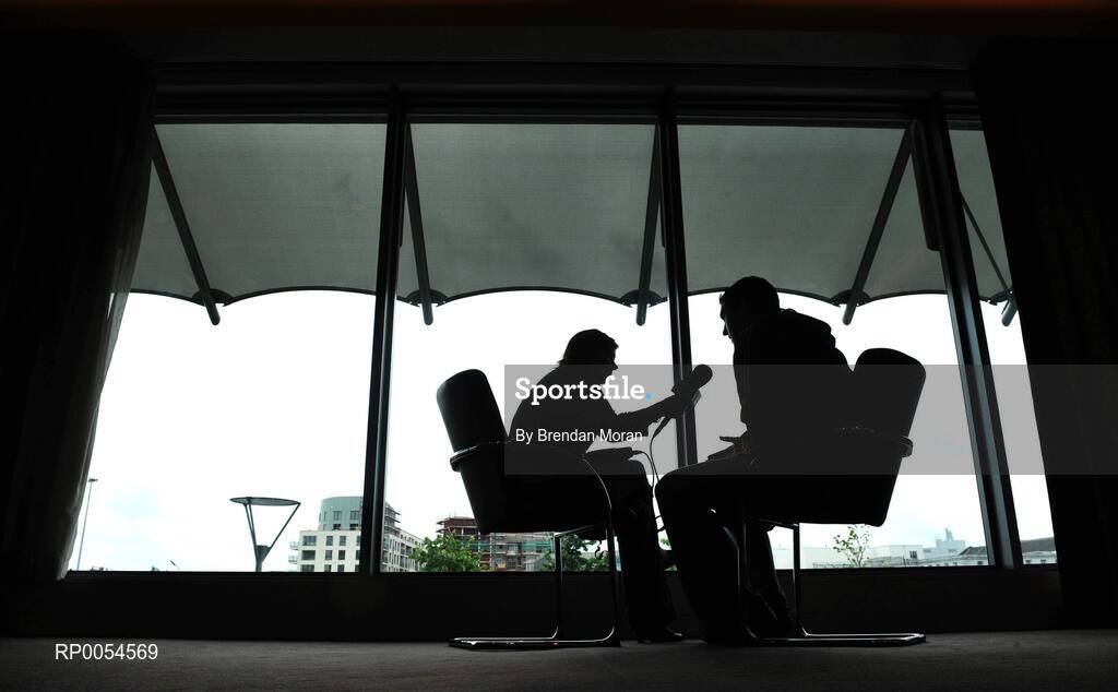 1 July 2008; Kerry's Bryan Sheehan is interviewed at a press conference ahead of the GAA Football Munster Senior Final on Sunday next. Pairc Ui Chaoimh, Cork. Picture credit: Brendan Moran / SPORTSFILE