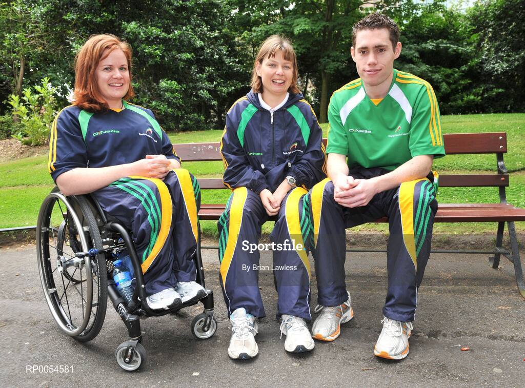 2 July 2008; The Irish team for the 2008 Paralympic Games in Beijing was officially announced at an event today. Forty five elite athletes across nine sports will represent Ireland at the Beijing Games which get underway on September 6th and run for twelve days. The Paralympic Games are elite Olympic style sports events for elite athletes with physical disabilities, or visual impairment, emphasising athletic achievement rather than disability. At the announcement are Patrice Dockery, 100m, 200m, & 400m, from Dublin, Lisa Callaghan, Javelin, from Duleek, Co. Meath, and Jason Smyth, 100m & 200m, from Eglinton, Co, Derry. Conrad Hotel, Dublin. Picture credit: Brian Lawless / SPORTSFILE