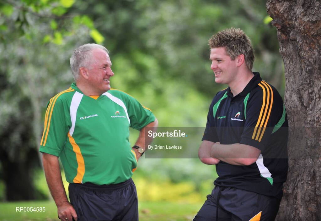 2 July 2008; The Irish team for the 2008 Paralympic Games in Beijing was officially announced at an event today. Forty five elite athletes across nine sports will represent Ireland at the Beijing Games which get underway on September 6th and run for twelve days. The Paralympic Games are elite Olympic style sports events for elite athletes with physical disabilities, or visual impairment, emphasising athletic achievement rather than disability. At the announcement are Sean Heary, Archery, from Meath, left, and Jonathan Cummings, Swimming, from Coalisland, Co. Tyrone. Conrad Hotel, Dublin. Picture credit: Brian Lawless / SPORTSFILE