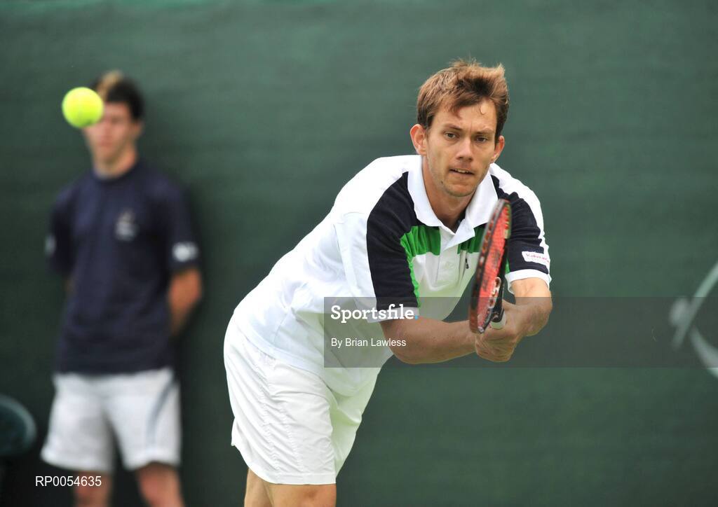 4 July 2008; Denmark's Frederik Nielsen competing in the semi-finals of the Shelbourne Irish Open which is a 75,000 dollar ATP Challenger taking place this week in Fitzwilliam Lawn Tennis Club, Appian Way, Dublin. The Men’s singles finals take place Saturday 6th July. Shelbourne Men's Irish Open Tennis Championship, Men's Singles Semi-Final, Frederik Nielsen v Jonathan Marray. Picture credit: Brian Lawless / SPORTSFILE