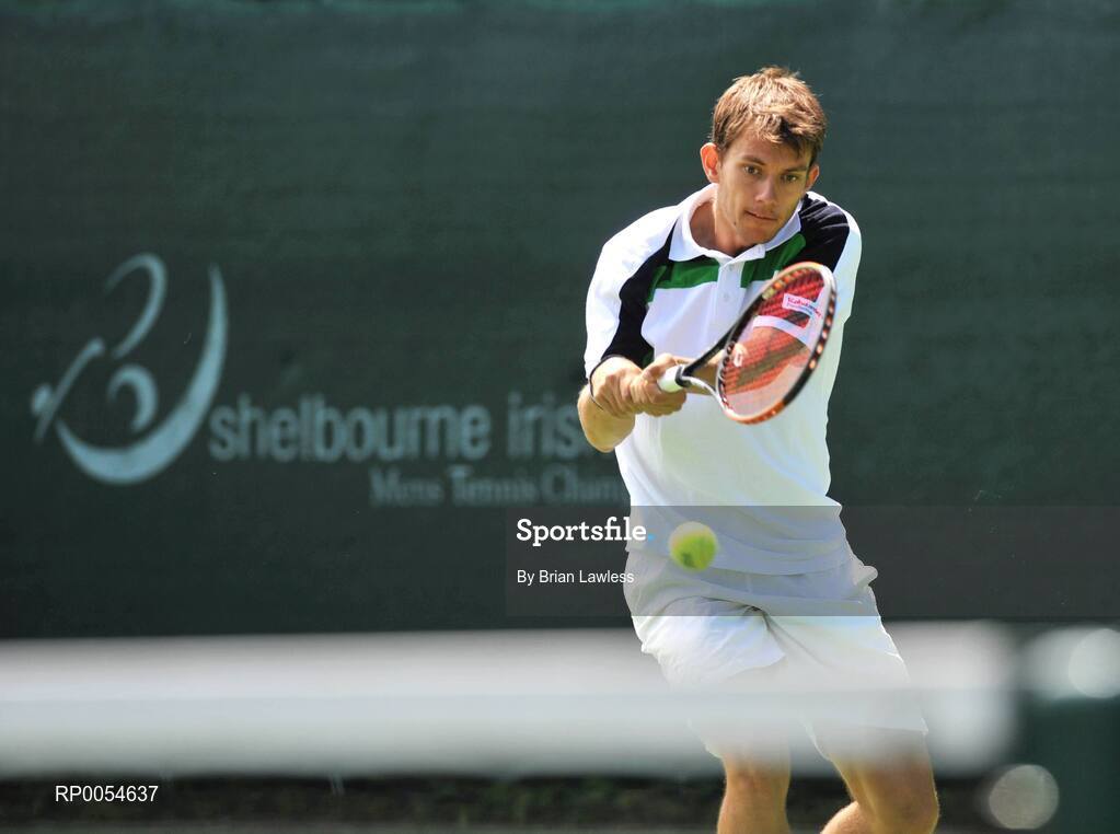 4 July 2008; Denmark's Frederik Nielsen competing in the semi-finals of the Shelbourne Irish Open which is a 75,000 dollar ATP Challenger taking place this week in Fitzwilliam Lawn Tennis Club, Appian Way, Dublin. The Men’s singles finals take place Saturday 6th July. Shelbourne Men's Irish Open Tennis Championship, Men's Singles Semi-Final, Frederik Nielsen v Jonathan Marray. Picture credit: Brian Lawless / SPORTSFILE
