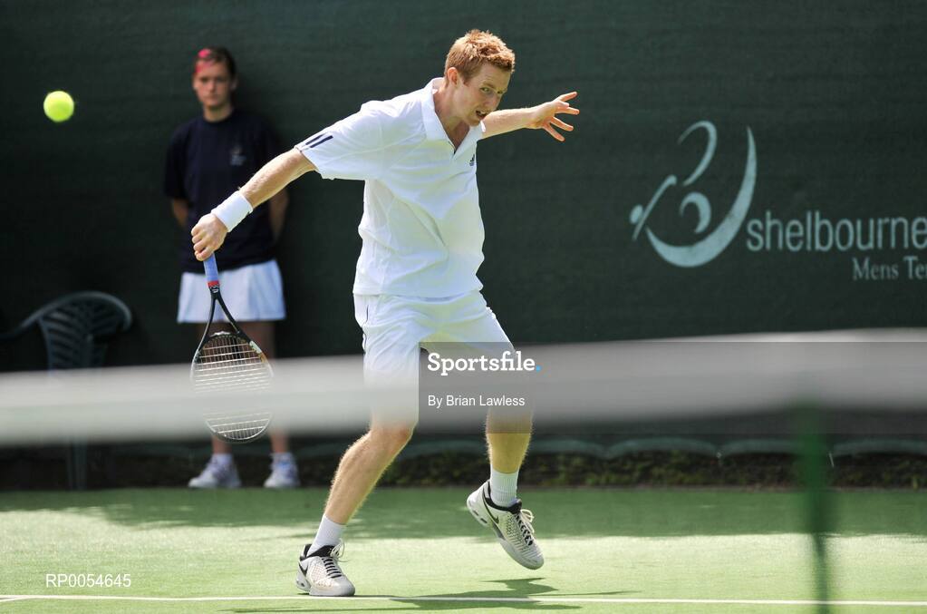 4 July 2008; Great Britain's Jonathan Marray competing in the semi-finals of the Shelbourne Irish Open which is a 75,000 dollar ATP Challenger taking place this week in Fitzwilliam Lawn Tennis Club, Appian Way, Dublin. The Men’s singles finals take place Saturday 6th July. Shelbourne Men's Irish Open Tennis Championship, Men's Singles Semi-Final, Frederik Nielsen v Jonathan Marray. Picture credit: Brian Lawless / SPORTSFILE